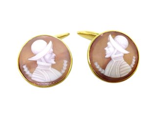 Vasco Nuñez de Balboa Cufflinks w/950 silver, gold plating